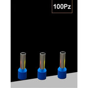 Trade Shop - Confezione 100pz Tubetto Capicorda Isolato Per Cavi Da 2.5mm² Terminale 8mm E2508 - Blu