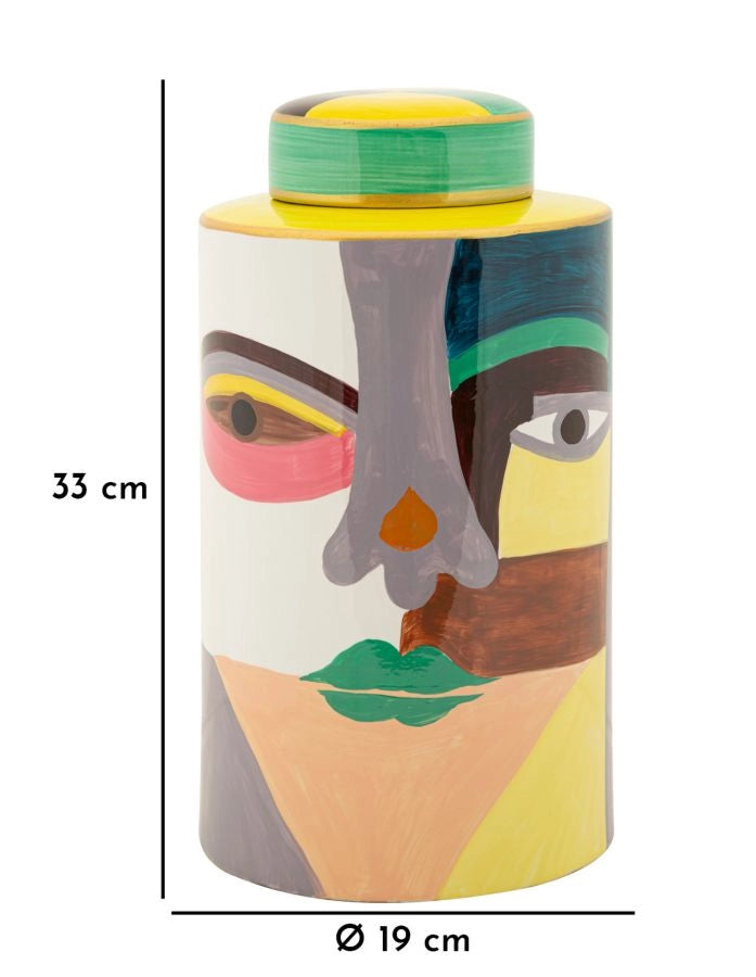 Vaso Piccassy Color Top Ø19x33 cm in Ceramica Multicolor