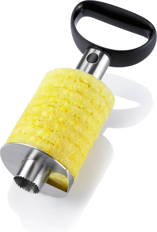 Strumento per sbucciare l'ananas, Ø 8,5 cm, acciaio inox/plastica, argento/nero