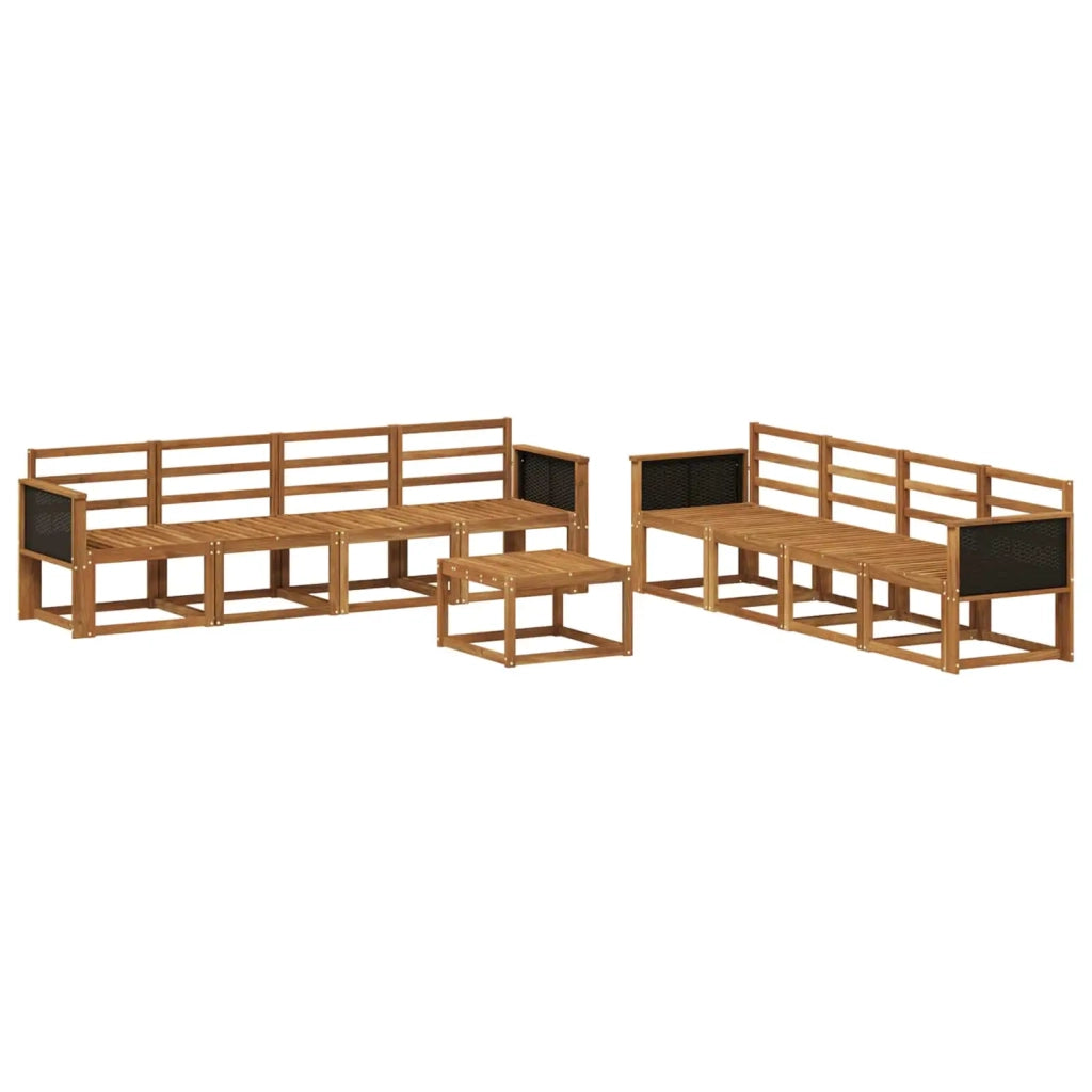 Set di divani da esterno 7 pcs Naturale