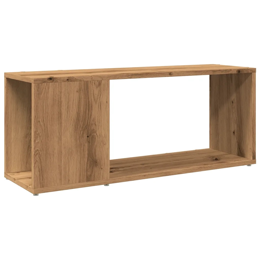 Mobile Porta TV Rovere Artigianale 80x24x32cm Legno Multistrato 856733