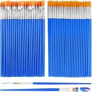 Set di pennelli da arte per 100 pezzi - pennelli a nylon per vernici acriliche - pennelli piatti e rotondi - dettagli - vernici acriliche - vernici acqua - vernici olio