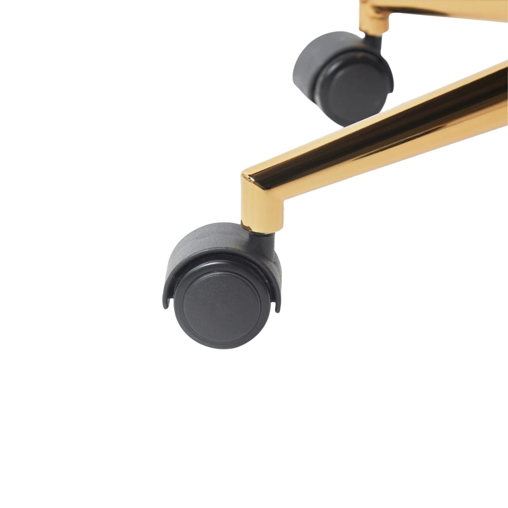 Sedia da ufficio Velluto grigio scuro Funzione girevole regolabile Gambe in metallo Arredamento da ufficio elegante