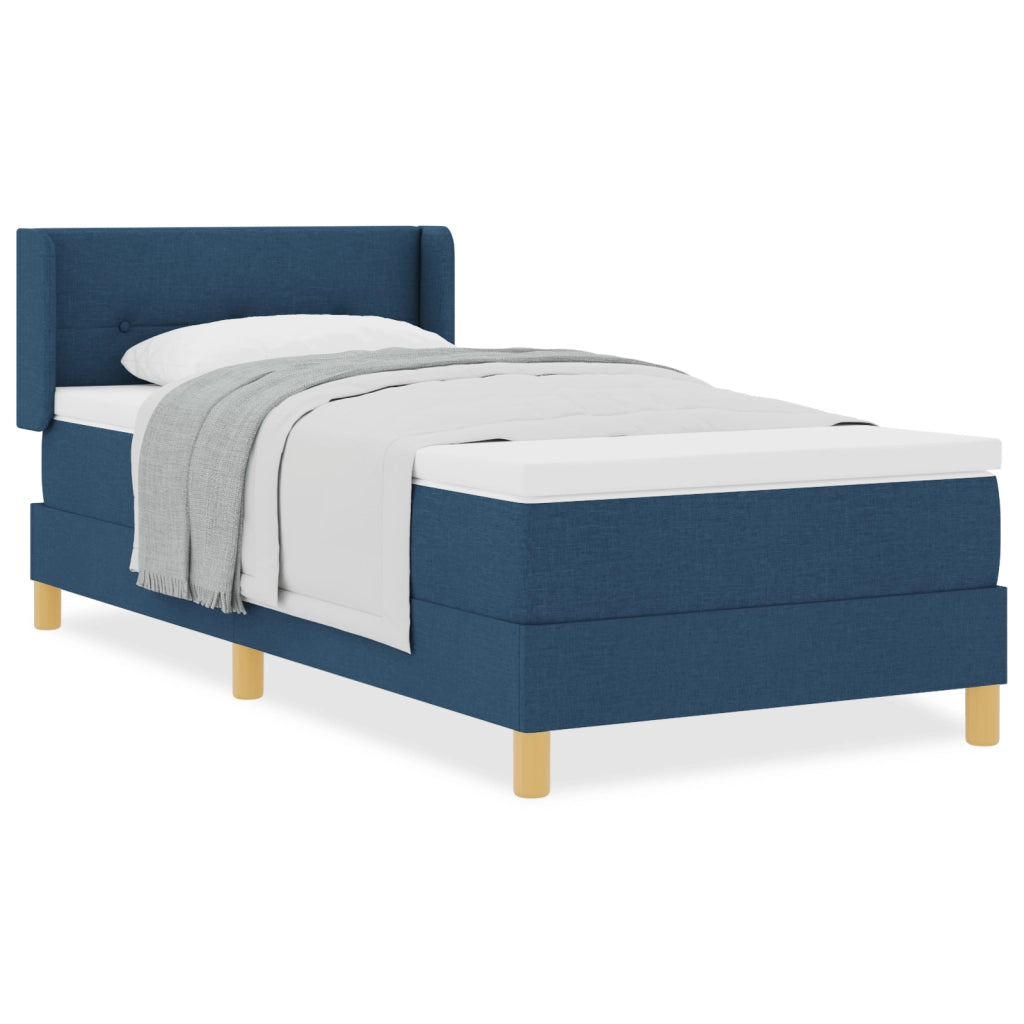 Letto Box Spring  con Materasso Blu 90x200 cm