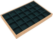 Organizzatore per gioielli in legno con 24 compartimenti - Organizzatore per gioielli da esposizione - Organizzatore per gioielli da appendere - Design elegante e funzionale - Adatto per vetrine e ante - Organizzatore per gioielli