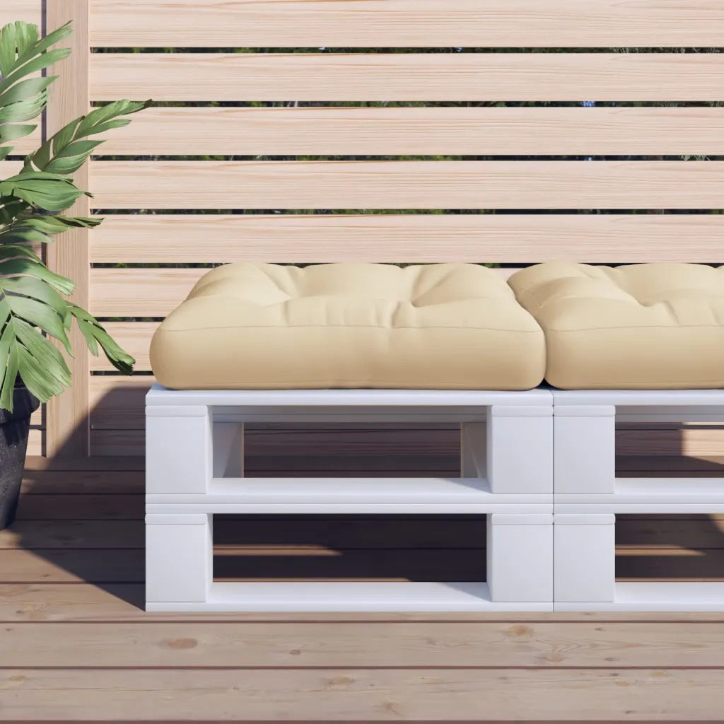 vidaXL Cuscino per Pallet Beige 60x60x12 cm in Tessuto