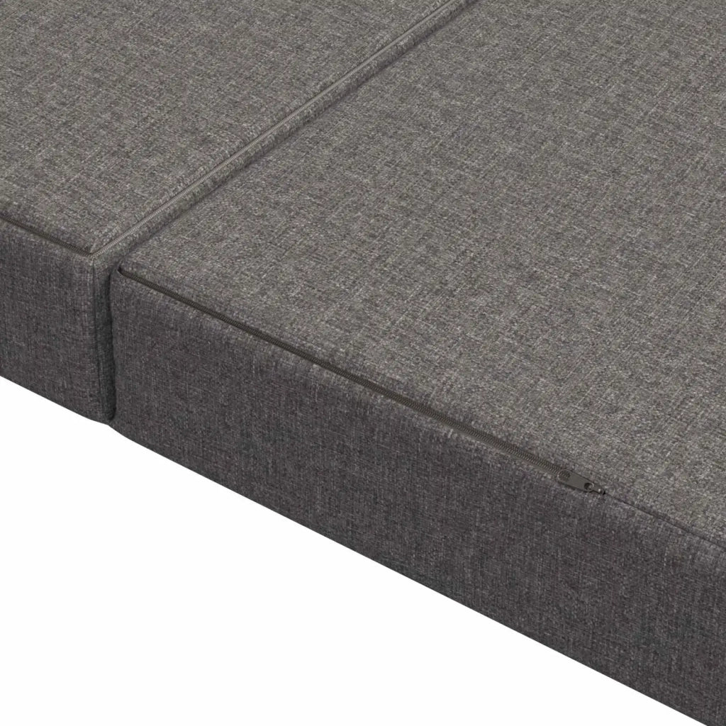Divano Letto Pieghevole 140 x 67 x 45 cm Grigio Chiaro 900220