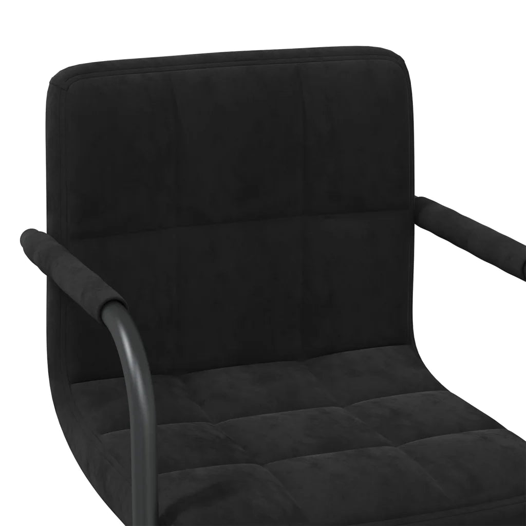 Sedie da Pranzo Girevoli 6 pz Nere in Velluto 3087927