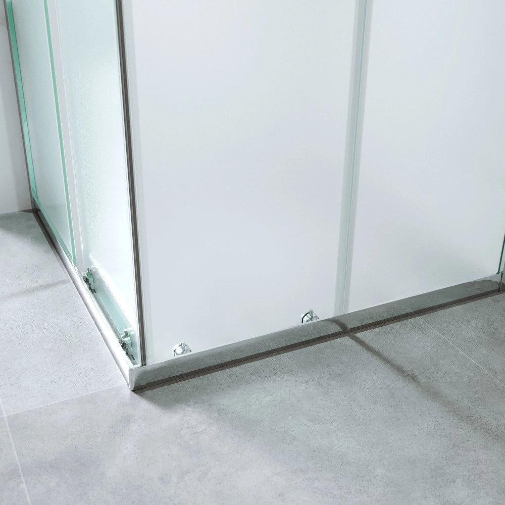 Box Doccia Angolare Scorrevole 70x70 Cm H 185 cm vetro 6 mm Opaco| Kiro