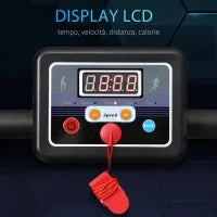 Tapis Roulant Elettrico Pieghevole, Tapis Roulant Elettrico Portatile 1.25HP con Schermo LCD, Velocità 1-10 km/h, Ruote, Allenamento per Casa, Ufficio, Palestra, Nero e Grigio