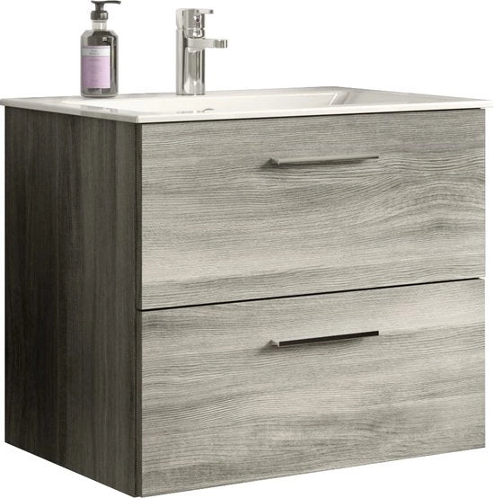 Cassa inferiore in legno per lavabo - Arredamento bagno - Rame - Design eterno - 60 cm x 52 cm x 44 cm