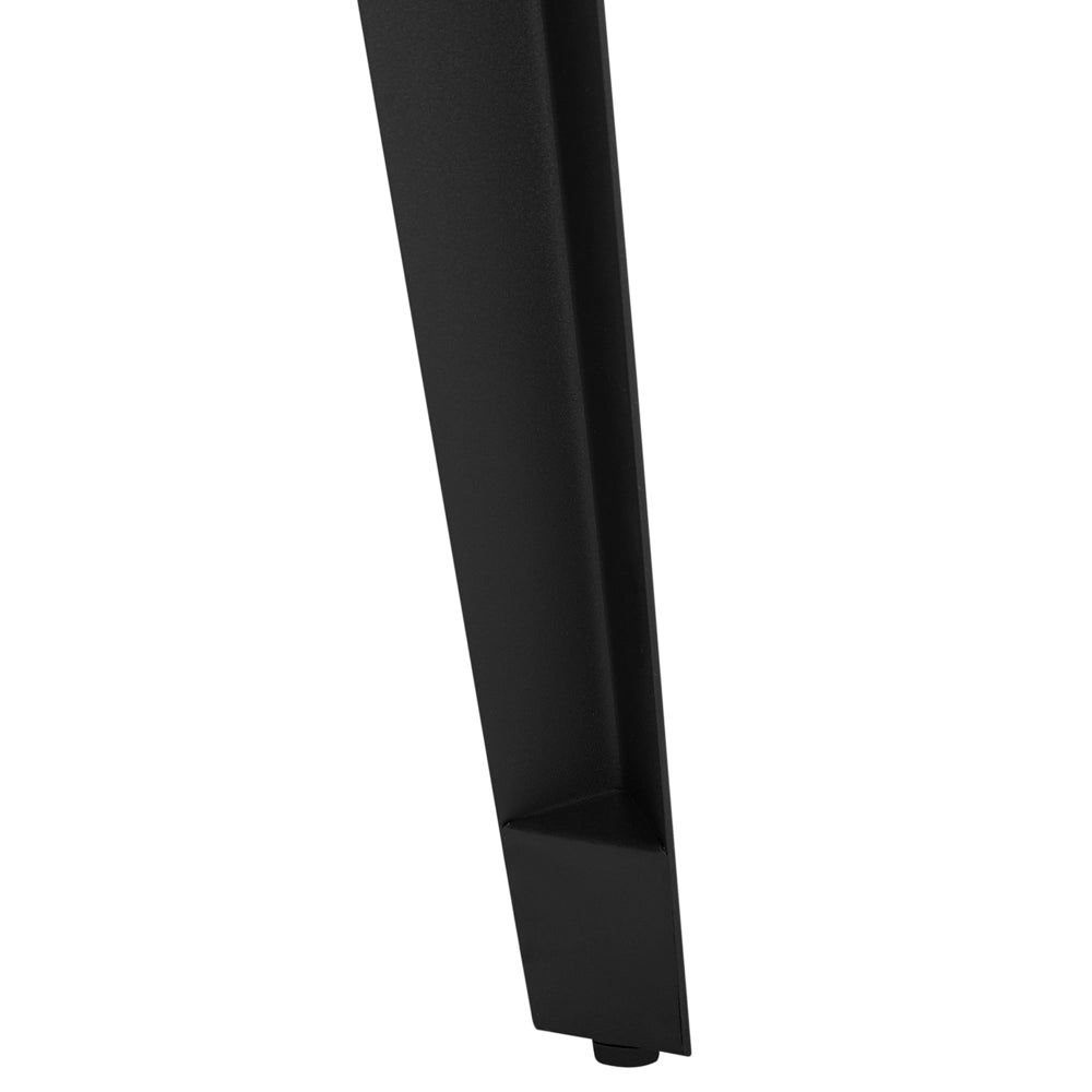 Tavolo da pranzo in legno scuro 160 x 90 cm con gambe in metallo Nero da cucina