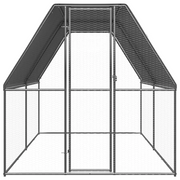 Gabbia per Polli da Esterno 2x4x2 m in Acciaio Zincato 3154371