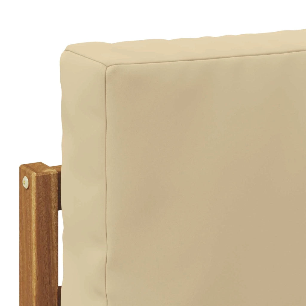 Set di divani da esterno 4 pz Naturale e Beige Poliestere 3374733