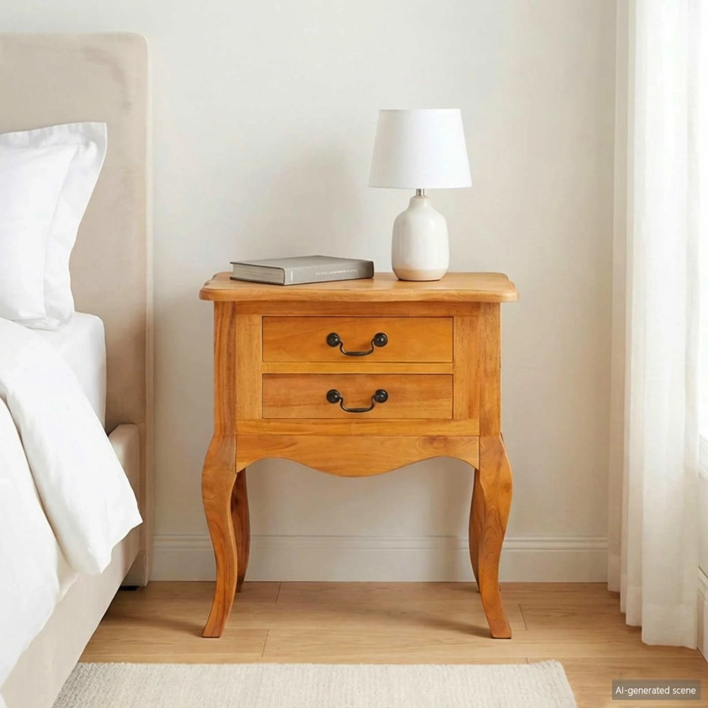 Tavolo laterale con cassetto Naturale 60,5 x 30 x 61 cm
