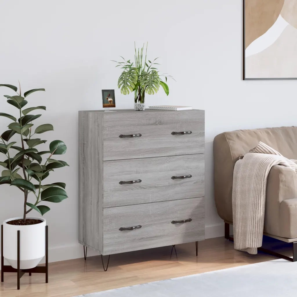 Credenza Grigio Sonoma 69,5x34x90 cm in Legno Multistrato 827850