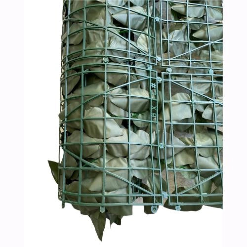 Siepe Sintetica Ornamentale per Terrazze e Giardino a Foglie di Lauro 1,5x3 mt Verde scuro Villa D'este