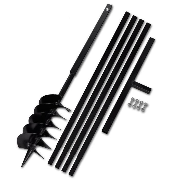 Vanga e trivella manuale 150 mm con prolunga 5 m attrezzi acciaio garage officina fai da te 3402082