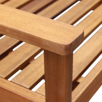 Panca Minerva 2 Posti 135x59x85 h cm in Legno di Acacia Marrone chiaro