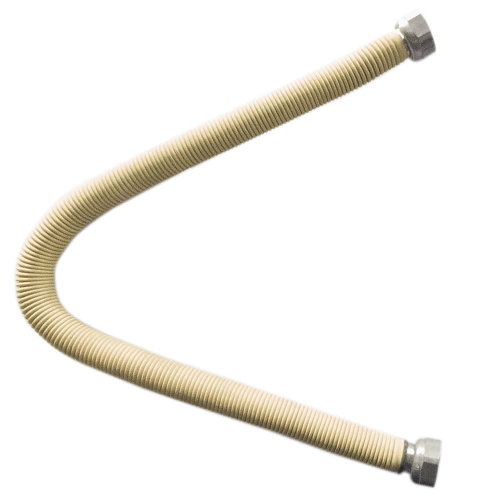 Tubo flessibile estensibile inox 1'' FF 1000-2000 mm. ricoperto giallo