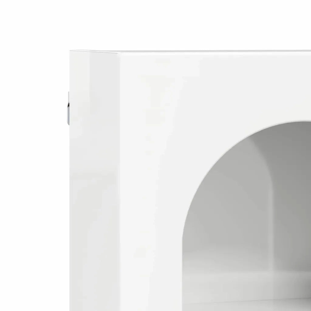 Armadio pensile con lo scaffale Bianco Lucido 59 x 20 x 71.5 cm