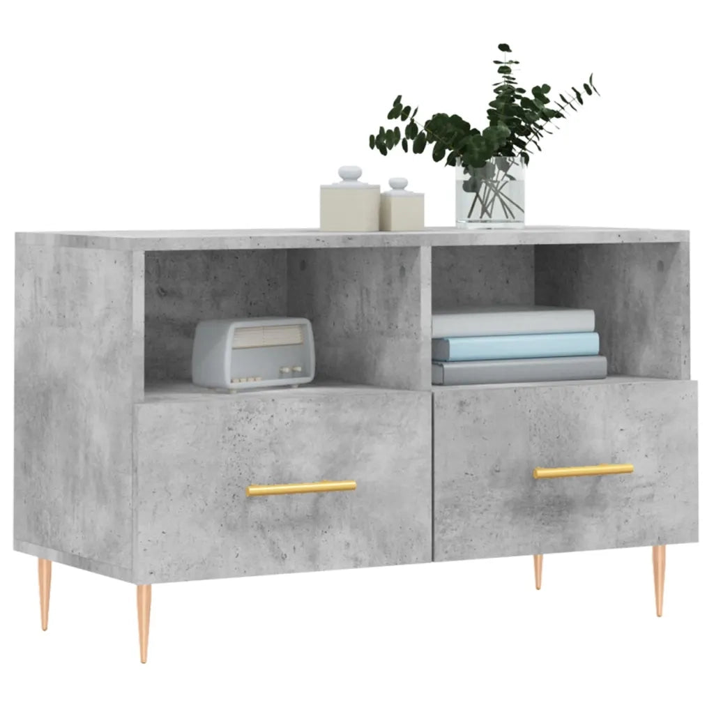 Mobile per TV Grigio Cemento 80x36x50 cm Legno Multistrato 828960