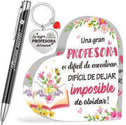 Regalo unico per insegnanti - Cuore in acrilico - Adatto per ogni occasione - Ricordo per insegnanti - Ideale per ogni occasione - Modello:  - Dimensioni:  - Materiale: Acrilico
