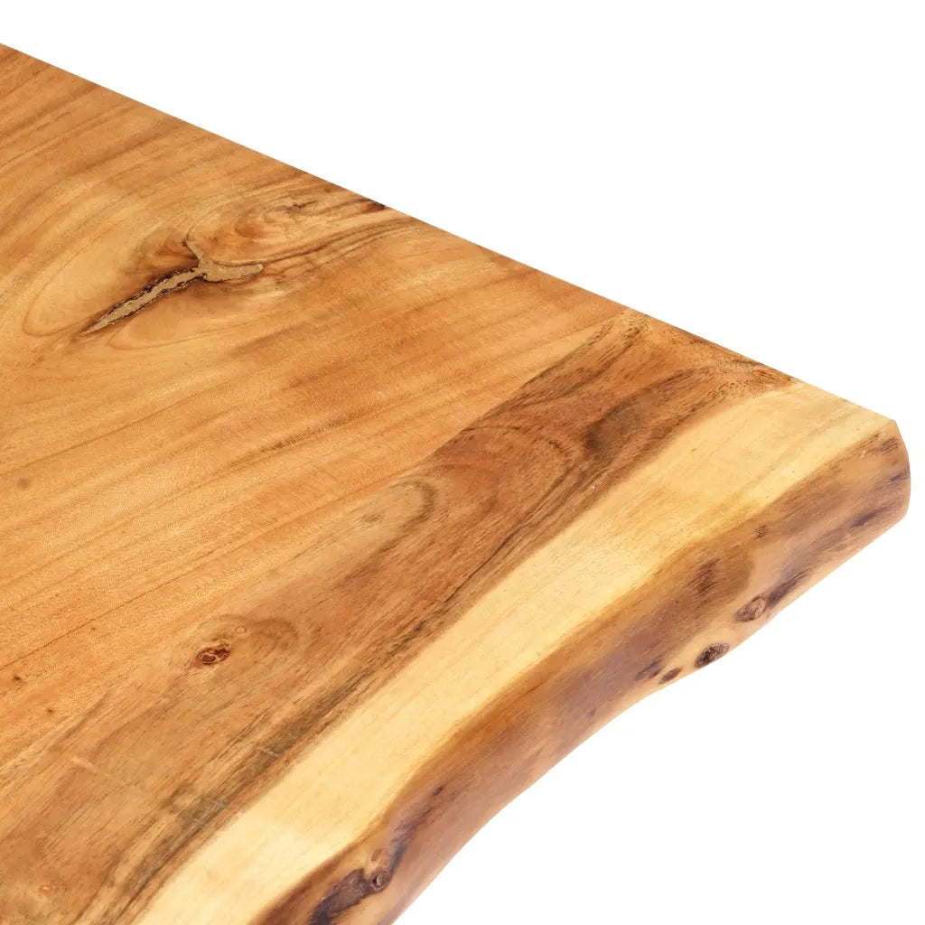 Piano del Tavolo in Legno Massello di Acacia 100x(50-60)x3,8 cm 286332
