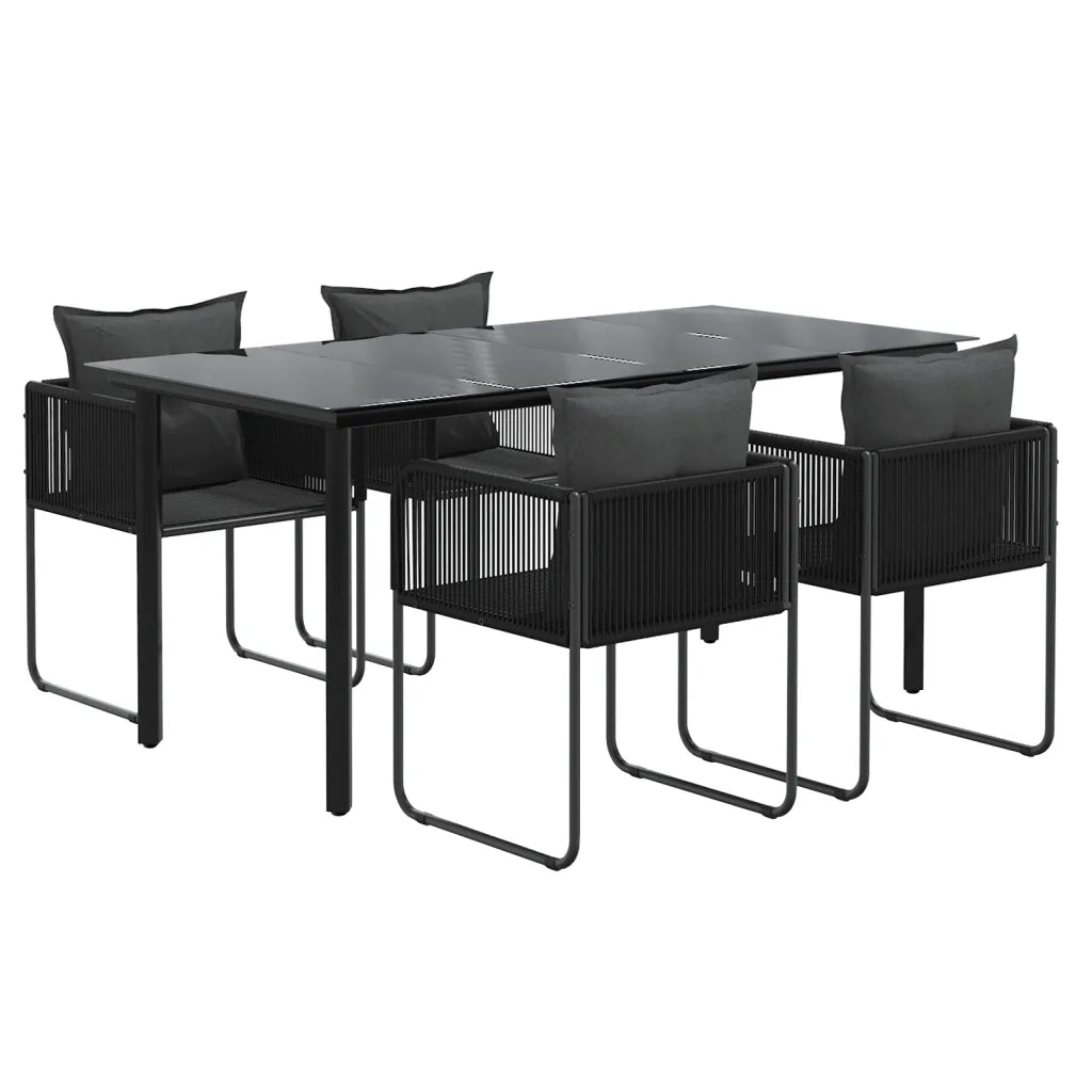 Set da Pranzo da Giardino 5 pz Nero  cod mxl 45086