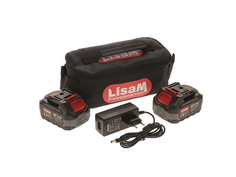 Kit Batterie Litio 21V Lisam con Caricabatterie - KIT 21V 8Ah