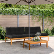 vidaXL Divani Centrali Pallet Giardino con Cuscini 2pz Massello Acacia