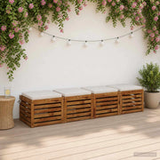 Cuscini per Sedia in 4 Pezzi SOEST 4 pz 100% Poliestere Bianco 944356