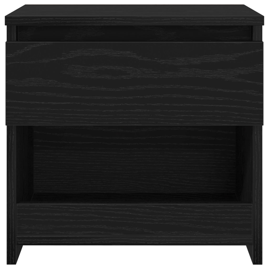 ComÃ² 2 pz Nero Rovere 40x30x39 cm in Legno ingegnerizzato