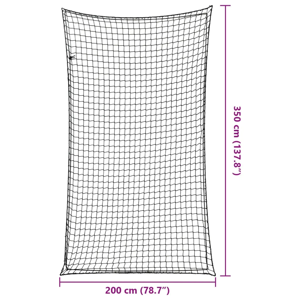 vidaXL Rete per Rimorchio con Corda Elastica Nero 3,5x2 m in PP