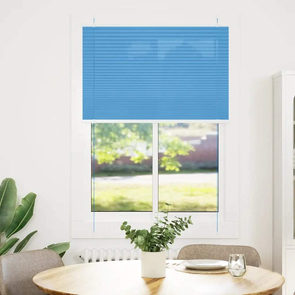 Tenda Plissettata Blu 100x100 cm Larghezza Tessuto 99,4 cm 4015177
