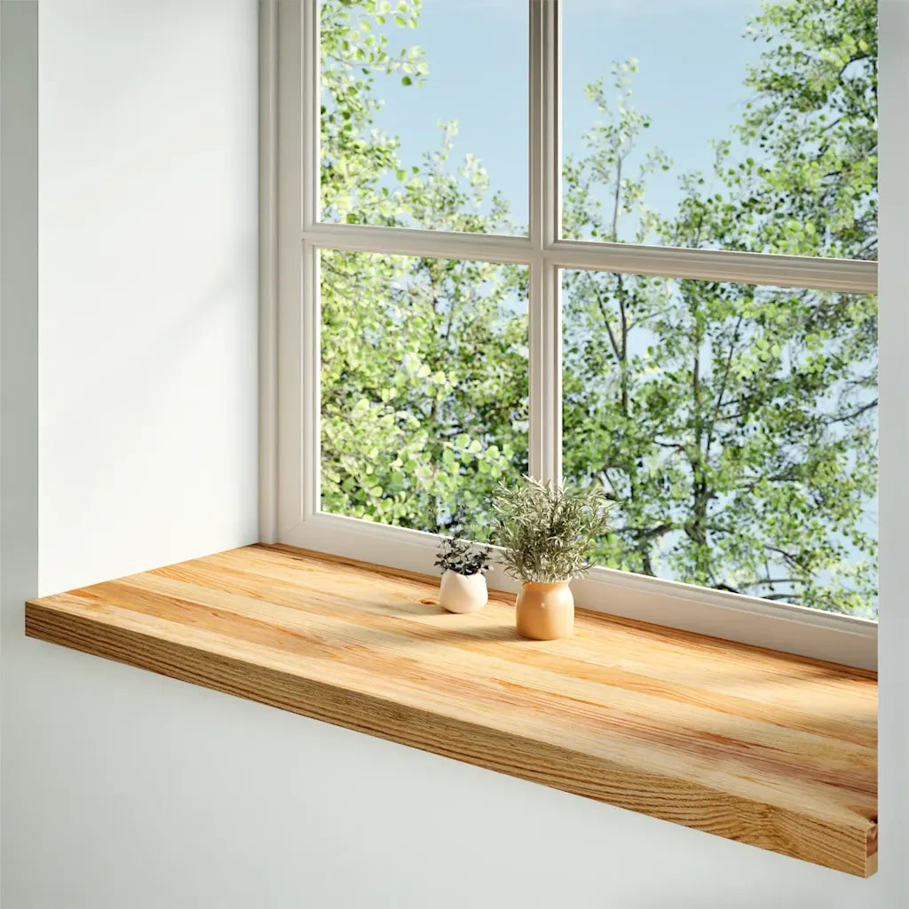 Davanzali 2 pz Marrone Chiaro 120x40x2 cm Legno Massello Rovere CFW8358673