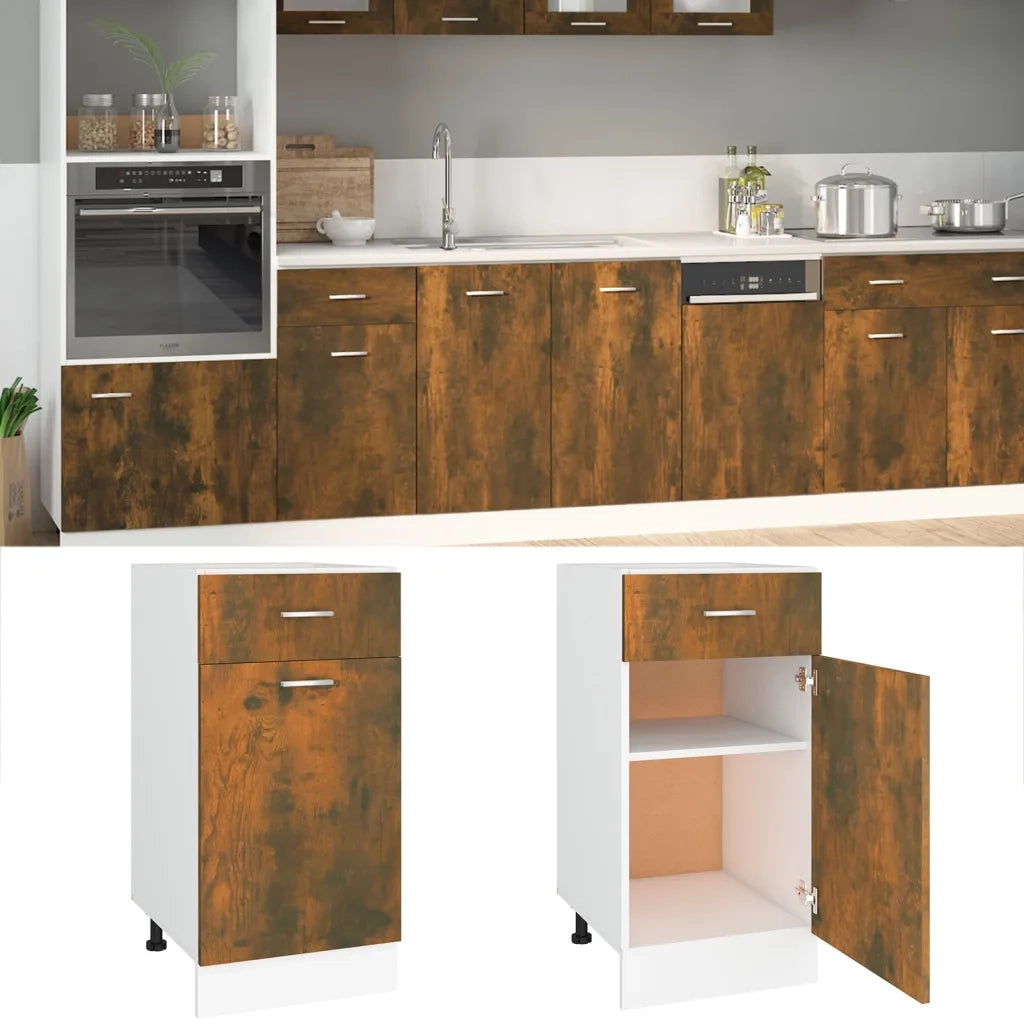 Mobile con Cassetto “Lyon” Rovere Fumo 40x46x81,5 cm 815570