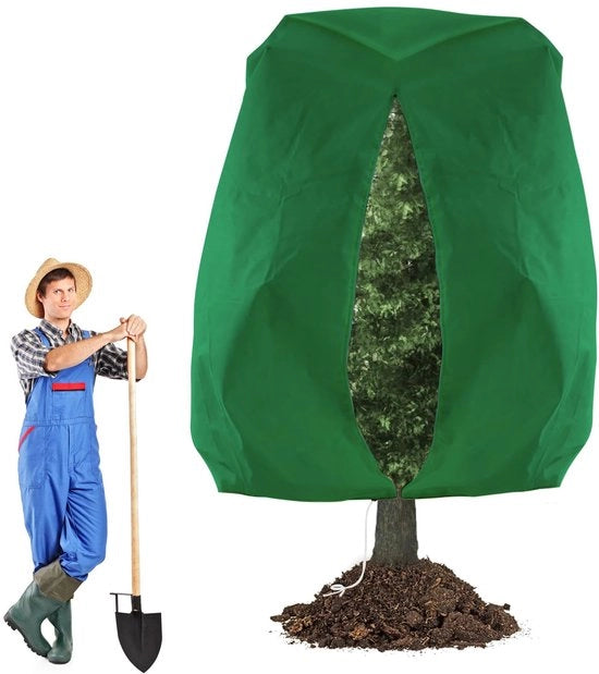 Copertura invernale per piante 200x240cm, copertura invernale per piante in vaso con chiusura a riti, copertura invernale per piante palme e olivi, calotta invernale per piante grande (1 pezzo, verde)