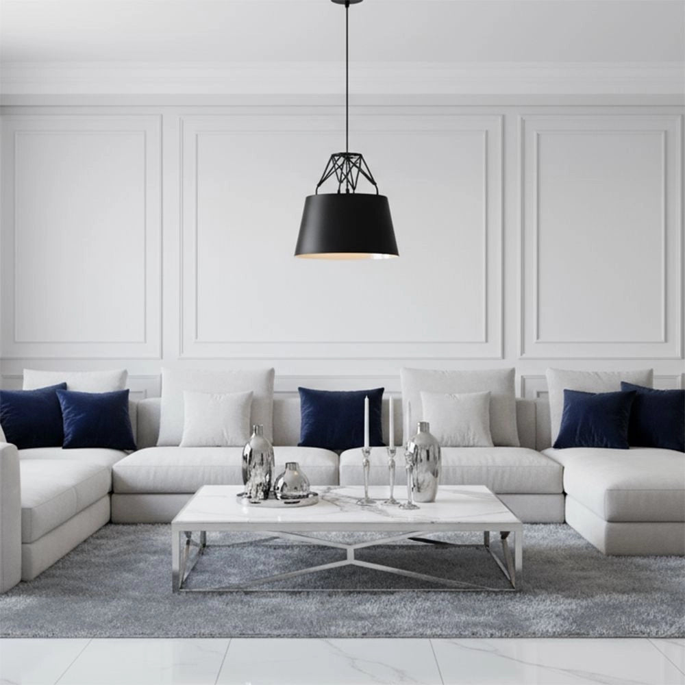 Lampada Da Soffitto Pensile Metallico Nero APP422-1CP