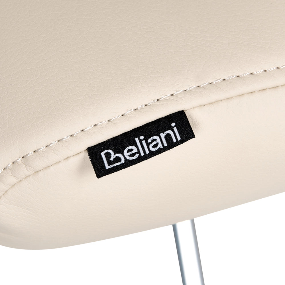 Sedia da ufficio in ecopelle bianco sporco girevole e regolabile in altezza con braccioli Ufficio Casa Studio Tradizionale