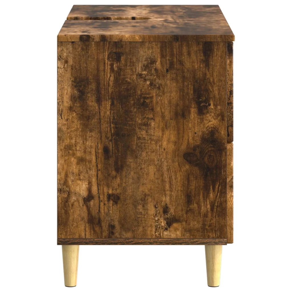 Armadio per Lavabo da Bagno DELFT Rovere Fumo 82 x 41 x 59 cm 897020