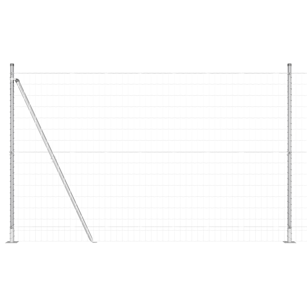 Recinzione Euro con 7 pali flangiati 1,5x10 m in acciaio zincato