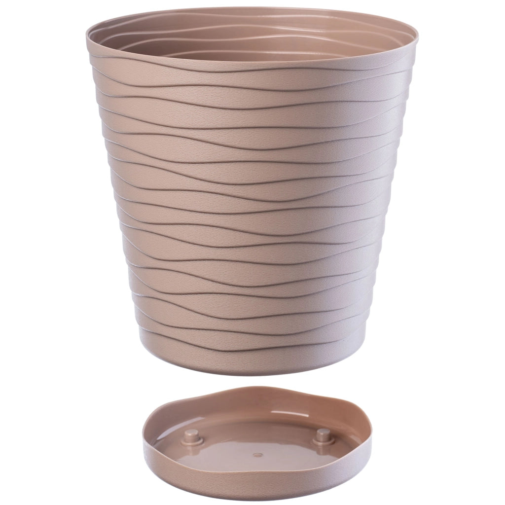 Vaso da fiori KADAX da 30 cm, con coperchio in plastica e supporto.