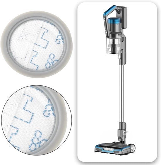 Filtro per aspirapolvere - Filtro di ricambio - Grigio - Accessori per aspirapolvere - Compatibile con aspirapolvere a filo - NEC101 - 2 pezzi - Filtro di ricambio P1006
