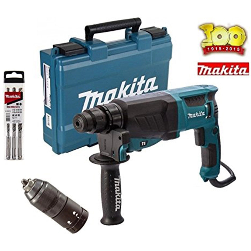 Trade Shop - Makita Tassellatore Elettrico Hr 2630t Con Mandrino Autoserrante 26mm 800w Sds -
