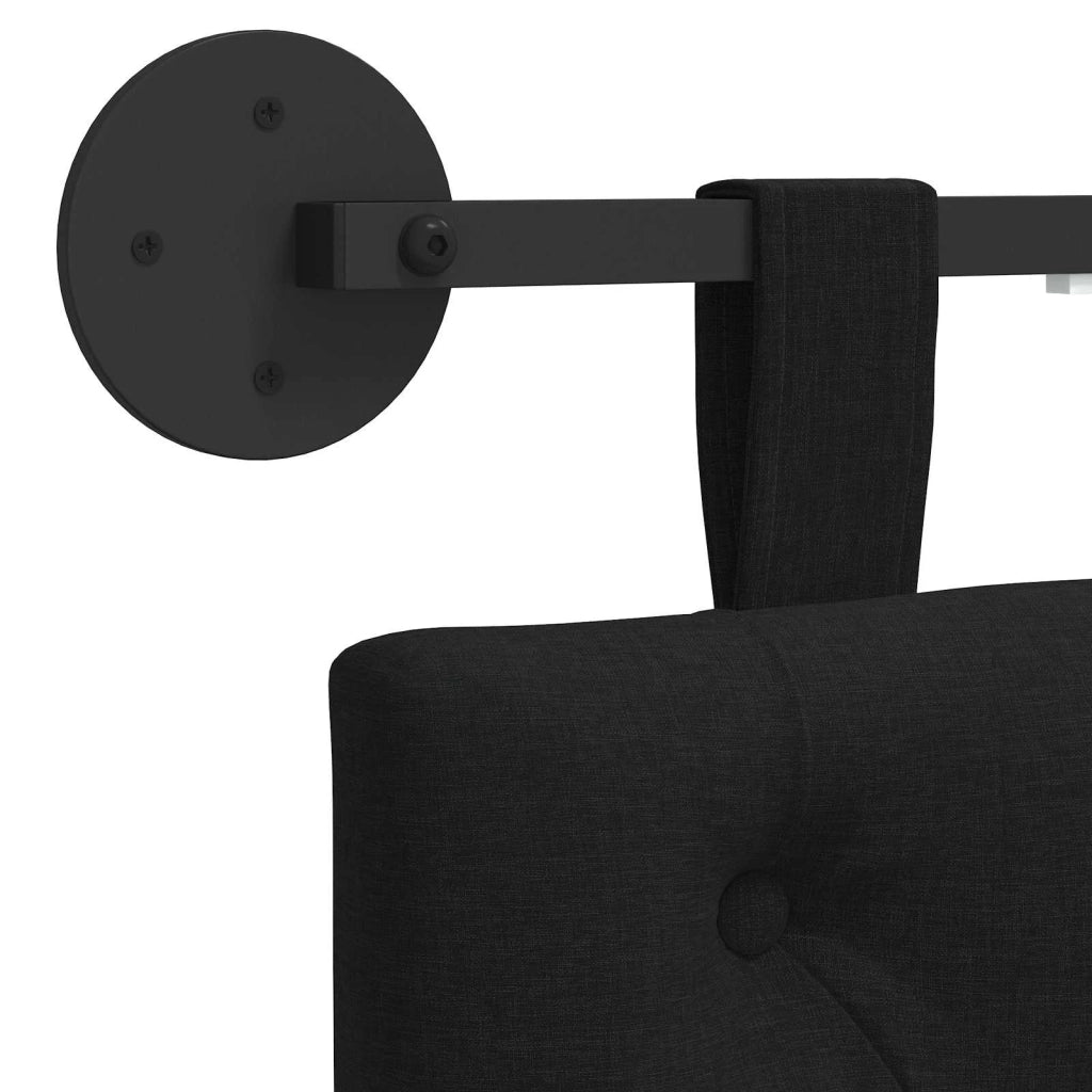 Testiera | Testata sospesa Con luce LED Nero Tessuto