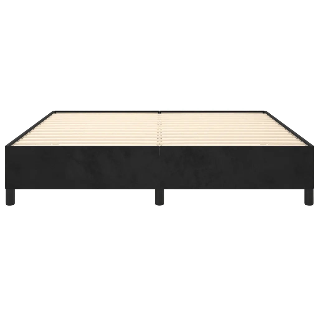 Giroletto senza Materasso-Struttura Letto Nero 180x200 cm in Velluto 483615