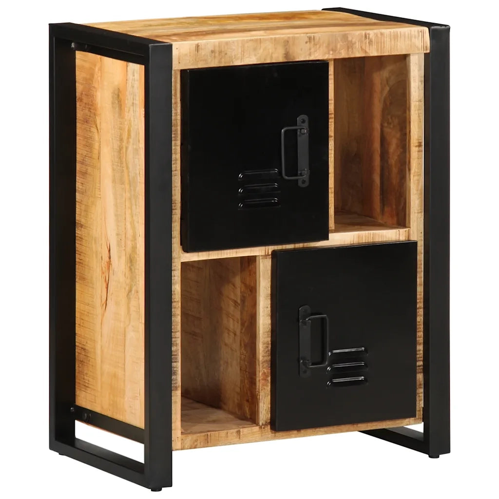 Credenza 55x35x70 cm in Legno Massello di Mango Grezzo