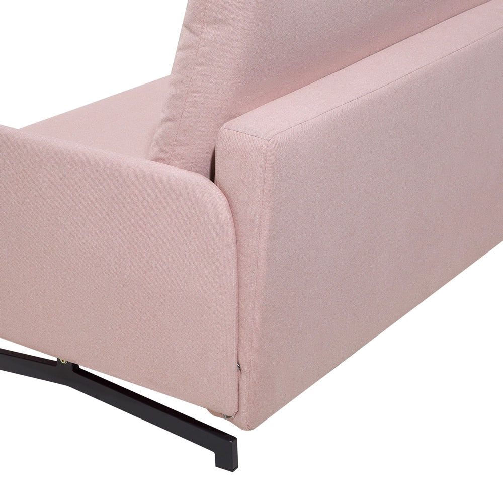 Divano Letto Tessuto Rosa 2 Posti Soggiorno Stile Moderno divano convertibile Soggiorno