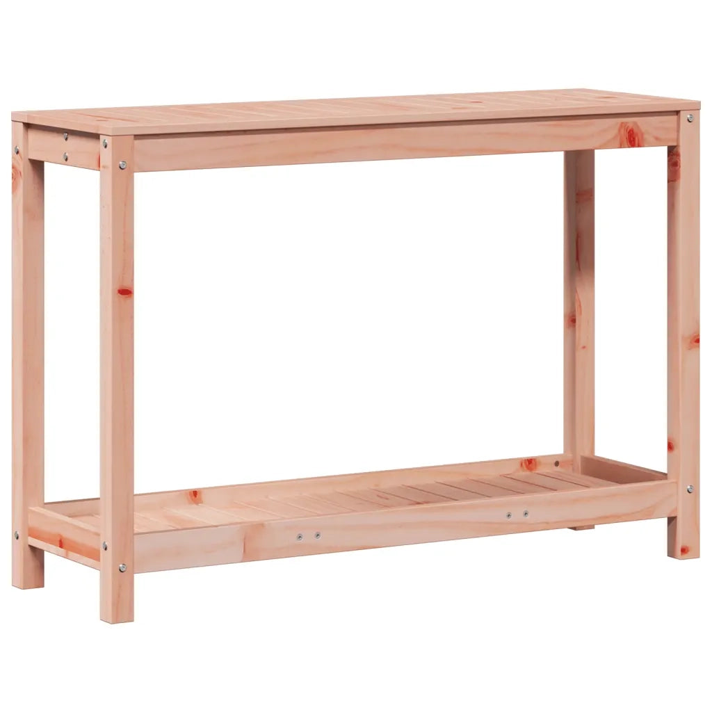 Tavolo Invaso con Ripiano 108x35x75 cm Legno Massello Douglas 832395